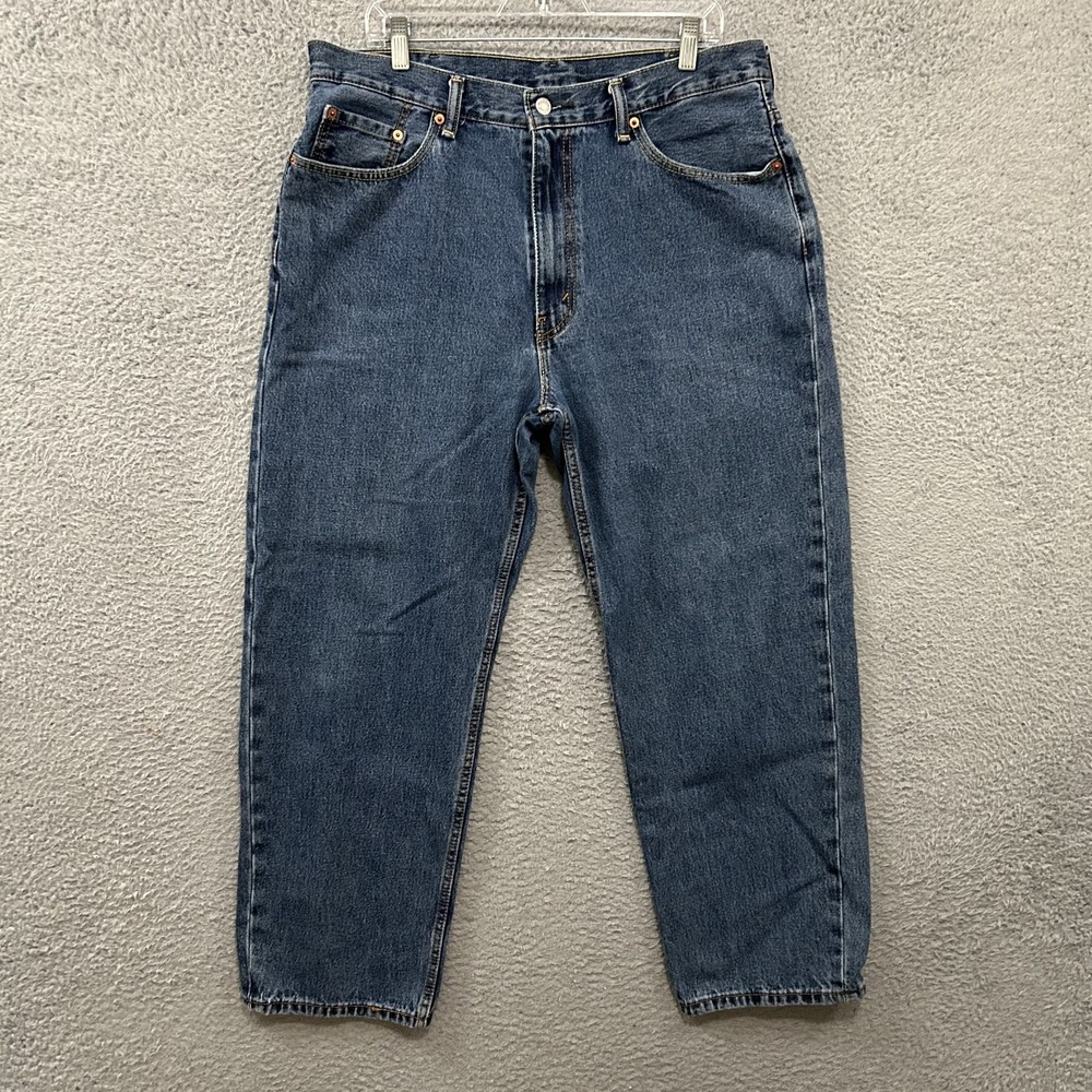 Levis Jeans Mens 38x30 Blue Denim 550 Relaxed Fit American Work Wear Medium Wash